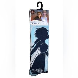 Disney Frozen II Knee High Socks 2 Pair Girls 7-10 Blue White w Elsa & Anna NEW!
